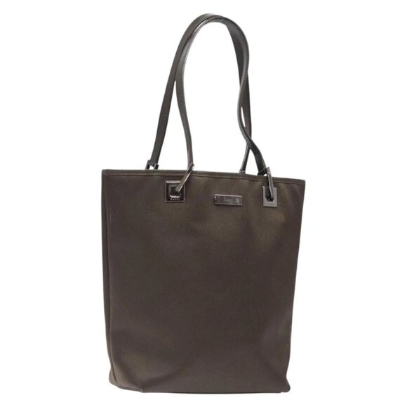 GUCCI Tote Bag Satin Brown Silver 002 1099 Auth - Picture 1 of 16